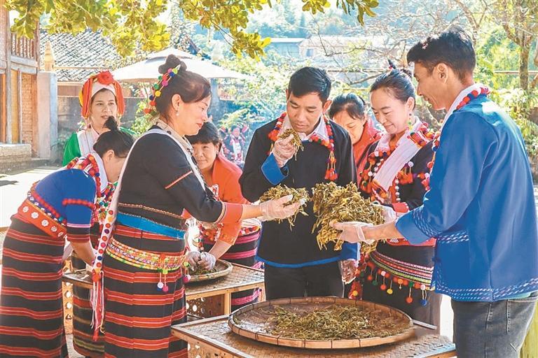 文化中国行 | 德昂族酸茶非遗传承人赵腊退再收徒