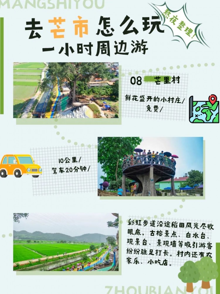 芒市1小时周边游,居然有这么多玩尝 最近有小伙伴留言
有没有芒市周边游的地方
这不,小编这就给各位小伙伴
推荐几个适合周末短途游的地方
有能亲近自然的孔雀谷森林公园
有可以体验制作傣陶的芒项村
还有近距离观赏大自然的鬼斧神工的仙佛洞
……
各具特色的周边游目的地
让你畅游芒市,开心过假期
来源:德宏文旅