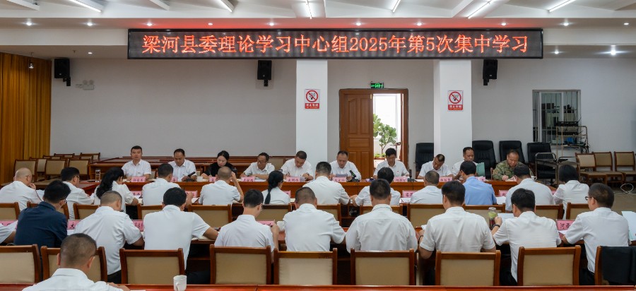 梁河县委理论学习中心组开展2025年第5次集中学习