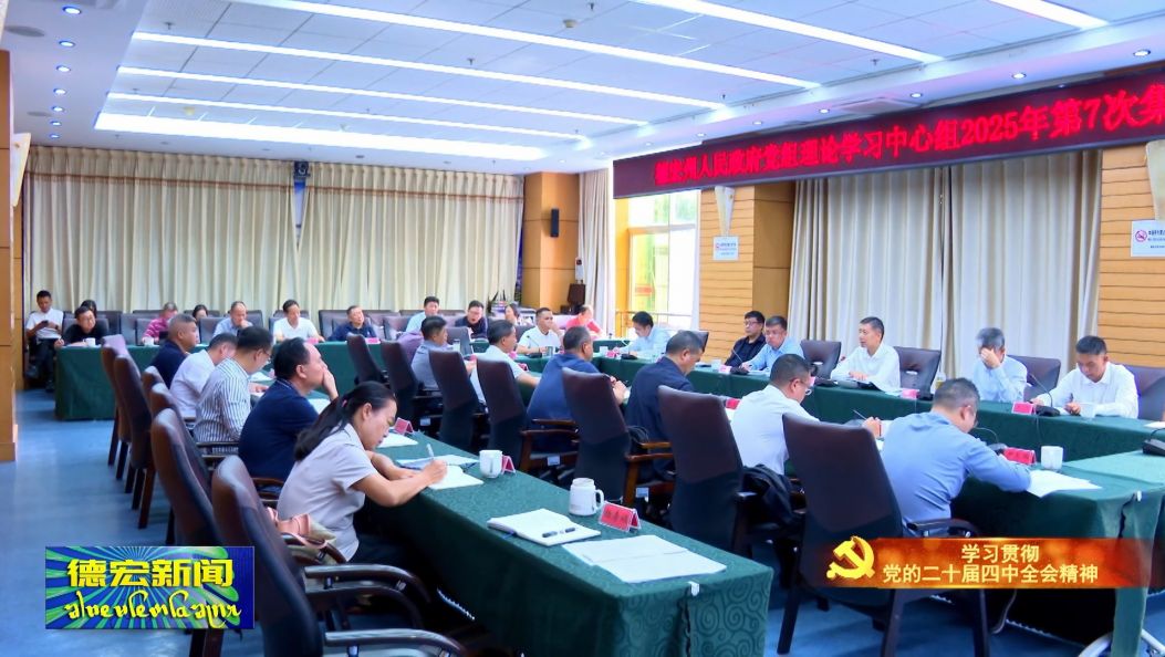 卫岗主持德宏州政府党组理论学习中心组第7次集中学习