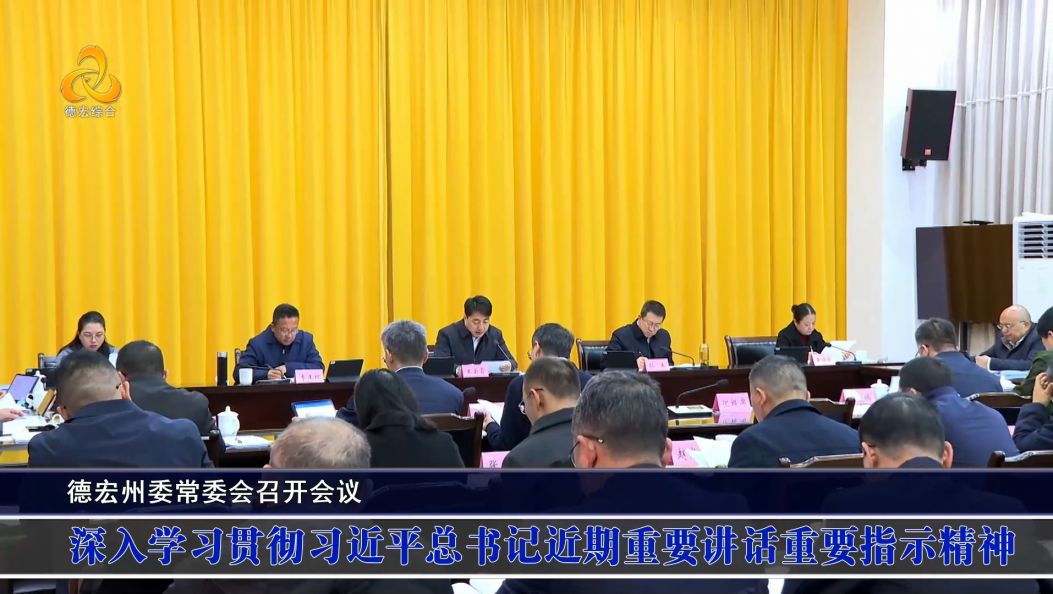德宏州委常委会召开会议 深入学习贯彻习近平总书记近期重要讲话重要指示精神