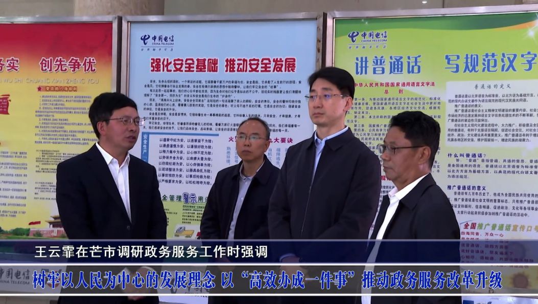 王云霏在芒市调研政务服务工作时强调