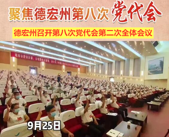 【聚焦党代会】德宏州召开第八次党代会第二次全体会议