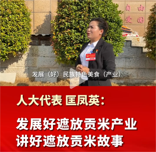 两会声音 | 人大代表匡凤英：发展好遮放贡米产业 讲好遮放贡米故事