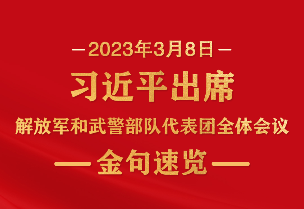 长图丨习近平出席解放军和武警部队代表团全体会议金句速览