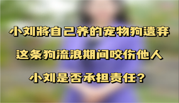 遗弃的宠物伤人，原主人是否要承担责任？