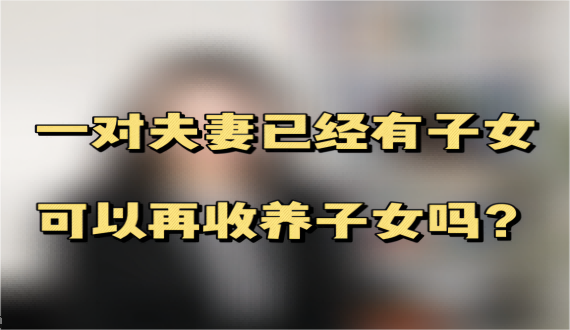 一对夫妻已经有子女还可以再收养子女吗？