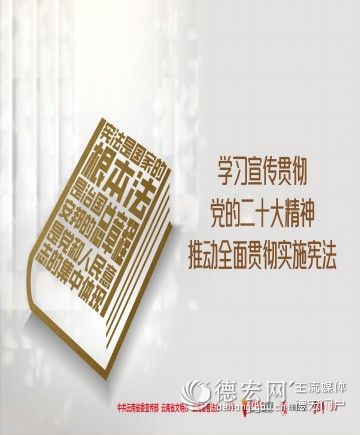 学习宣传贯彻党的二十大精神 推动全面贯彻实施宪法 竖版