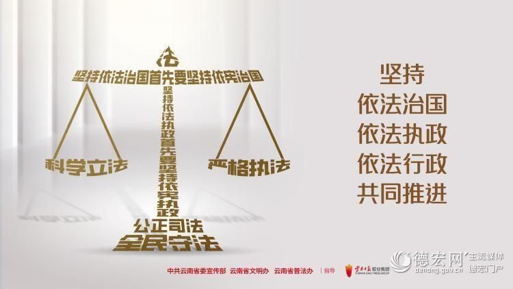 坚持依法治国依法执政依法行政共同推进 横版